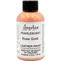Angelus Leather Acrylic Paint - textielverf voor leren stoffen - acrylbasis - 118ml - Parelmoer - Rose Goud