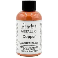 Angelus Leather Acrylic Paint - textielverf voor leren stoffen - acrylbasis - Metallic Copper - 118ml