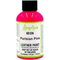 Angelus Leather Acrylic Paint - textielverf voor leren stoffen - acrylbasis - 118ml - Neon - Parisian Pink