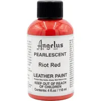 Angelus Leather Acrylic Paint - textielverf voor leren stoffen - acrylbasis - 118ml - Parelmoer Rood