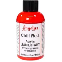 Angelus Leather Acrylic Paint - textielverf voor leren stoffen - acrylbasis - Chili Red - 118ml