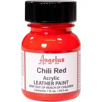 Angelus Leather Acrylic Paint - textielverf voor leren stoffen - acrylbasis - Chili Red - 29,5ml