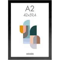 Acaza Fotokader A2 Formaat - Fotolijst in MDF Hout - 42 x 59,40 cm - Zwart