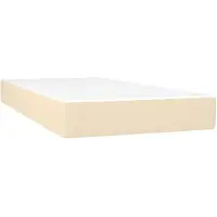 vidaXL Pocketveringmatras medium 120x190x20 cm stof crèmekleurig