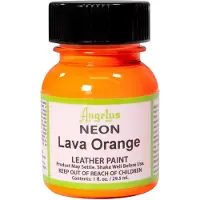 Angelus Leather Acrylic Paint - textielverf voor leren stoffen - acrylbasis - Neon Lava Orange - 29,5ml