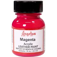 Angelus Leather Acrylic Paint - textielverf voor leren stoffen - acrylbasis - Magenta - 29,5ml