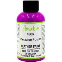 Angelus Leather Acrylic Paint - textielverf voor leren stoffen - acrylbasis - 118ml - Neon - Paradise Purple