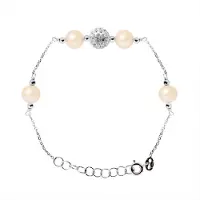 Diadema String Armband força en zoetwatercultuur kralen zilver 925