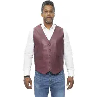 Infinity Leather Klassiek leren herenvest-Chester