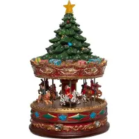 Intratuin Kerstdorpminiatuur Carrousel 22 X 22 X 35 Cm