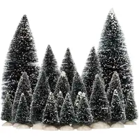 Intratuin Kerstdorpminiatuur Dennenboom Met Sneeuw 21 Stuks