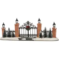 Intratuin Kerstdorpminiatuur Poort Met Krans 24,5 X 6,5 X 8,5 Cm