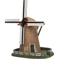 Intratuin Kerstdorp Molen Met Rieten Dak 21 X 19 X 22 Cm