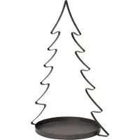 Intratuin Decoratiekerstboom Met Tray Tina Grijs 40 X 30 X 60 Cm