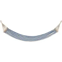 Intratuin Hangmat Marine Blauw / Wit 200 X 80 Cm