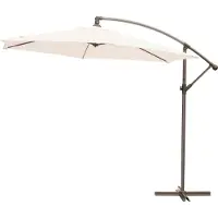 Intratuin Zweefparasol Milano Wit 80+UV D 300 Cm