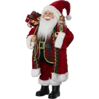 Intratuin Kerstfiguur Noël Kerstman Met Cadeaus Rood 20,5 X 12,5 X 45,5 Cm