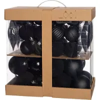 Intratuin Kerstbal Mix Truus Zwart D 8 Cm 58 Stuks