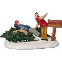 Intratuin Kerstdorpminiatuur Bomen Zagen 12,5 X 7,5 X 7 Cm