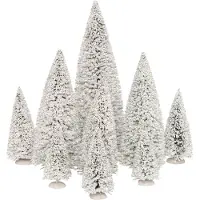 Intratuin Kerstdorpminiatuur Kerstbomen Besneeuwd 9 Stuks