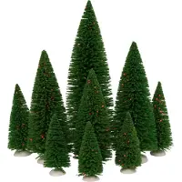Intratuin Kerstdorpminiatuur Kerstbomen 9 Stuks