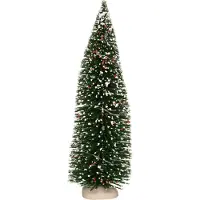 Intratuin Kerstdorpminiatuur Kerstboom Met Lampjes Warm Wit D 10 H 30 Cm