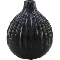 Natural Collections Dijk Vaas Sam Zwart / Blauw D 16,5 X H 19 Cm