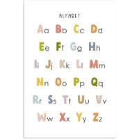 PosterMonkey Poster 20x30 cm - Alfabet - Educatief - Kleuren - Letters leren voor kinderen - Posters - Kamer decoratie accessoires - Wanddecoratie kinderkamer - Muurdecoratie babykamer