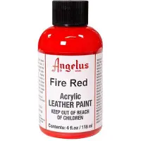 Angelus Leather Acrylic Paint - Fire Red 118ml - Flexibele textielverf voor leer
