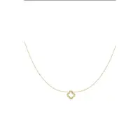 Yehwang - Ketting met klavertje vier hanger - Goudkleurig - Stainless steel - Valentijn - Cadeautje