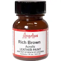 Angelus Leather Acrylic Paint - textielverf voor leren stoffen - acrylbasis - Rich Brown - 29,5ml