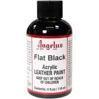 Angelus Leather Acrylic Paint - textielverf voor leren stoffen - acrylbasis - Matte afwerking - Black - 118ml
