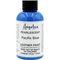 Angelus Leather Acrylic Paint - textielverf voor leren stoffen - acrylbasis - 118ml - Parelmoer Blauw