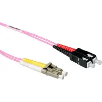 ACT 10 meter LSZH Multimode 50/125 OM4 glasvezel patchkabel duplex met LC en SC connectoren