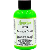 Angelus Leather Acrylic Paint - textielverf voor leren stoffen - acrylbasis - 118ml - Neon - Amazon Green