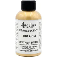 Angelus Leather Acrylic Paint - textielverf voor leren stoffen - acrylbasis - 118ml - Parelmoer Goud