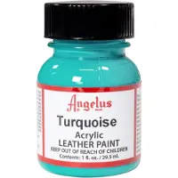 Angelus Leather Acrylic Paint - textielverf voor leren stoffen - acrylbasis - Turquoise - 29,5ml