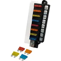 Proride Steekzekeringhouder 8-polig - 12-32V - Max. 100A per blok Max. 30A per circuit