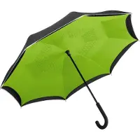 FARE Contrary 7715 windproof paraplu zwart limegroen - groen - appelgroen - lime - stormbestendig - stormparaplu - extra stevig