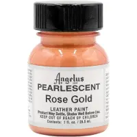 Angelus Leather Acrylic Paint - textielverf voor leren stoffen - acrylbasis - 29,5ml - Parelmoer - Rose Goud