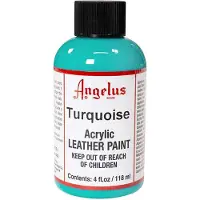 Angelus Leather Acrylic Paint - textielverf voor leren stoffen - acrylbasis - Turquoise - 118ml