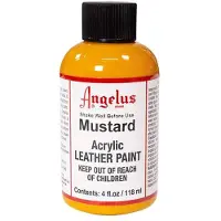 Angelus Leather Acrylic Paint - textielverf voor leren stoffen - acrylbasis - Mustard - 118ml