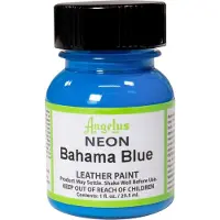 Angelus Leather Acrylic Paint - textielverf voor leren stoffen - acrylbasis - Neon Bahama Blue - 29,5ml