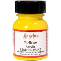 Angelus Leather Acrylic Paint - textielverf voor leren stoffen - acrylbasis - Yellow - 29,5ml