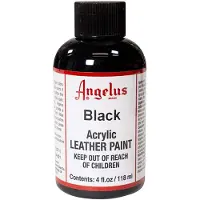 Angelus Leather Acrylic Paint - textielverf voor leren stoffen - acrylbasis - Black - 118ml