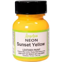 Angelus Leather Acrylic Paint - textielverf voor leren stoffen - acrylbasis - Neon Sunset Yellow - 29,5ml