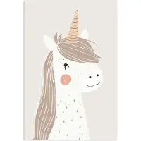 PosterMonkey Poster 20x30 cm - Eenhoorn - Pastel kleuren - Unicorn - Posters - Kamer decoratie accessoires - Wanddecoratie kinderkamer - Muurdecoratie babykamer