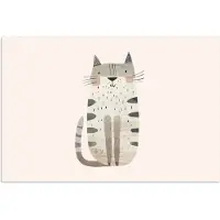 PosterMonkey Poster 30x20 cm - Kat - Dieren - Beige - Posters - Kamer decoratie accessoires - Wanddecoratie kinderkamer - Muurdecoratie babykamer