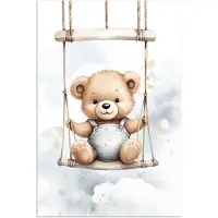 PosterMonkey Poster 120x180 cm - Beer - Baby - Dier - Kinderen - Babykamer - Kinderkamer - Posters - Kamer decoratie accessoires - Wanddecoratie kinderkamer - Muurdecoratie babykamer