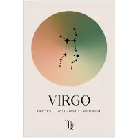 PosterMonkey Poster 60x90 cm - Sterrenbeeld - Virgo - Maagd - Sterren - Zodiac sign - Posters - Kamer decoratie - Wanddecoratie woonkamer - Muurdecoratie slaapkamer